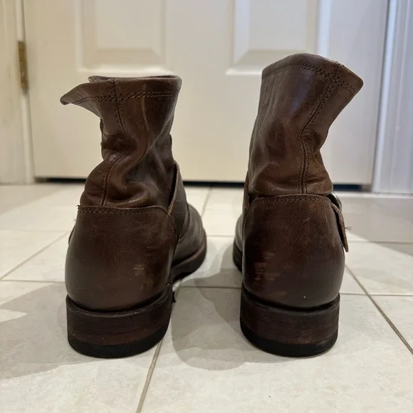 Frye Brown Leather Ankle Boots - Picture 6 of 12